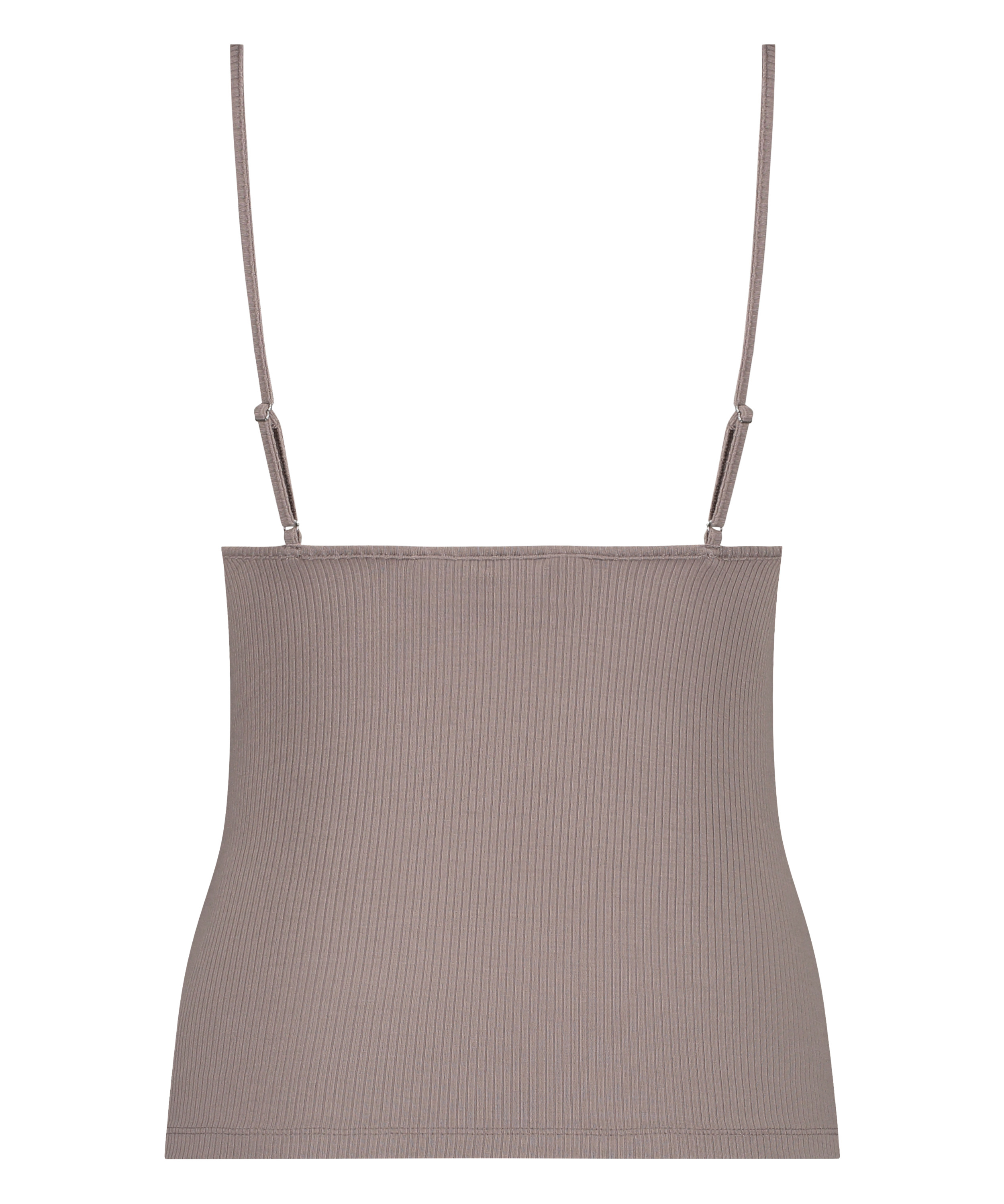 Top sans manches Rib, Marron, main