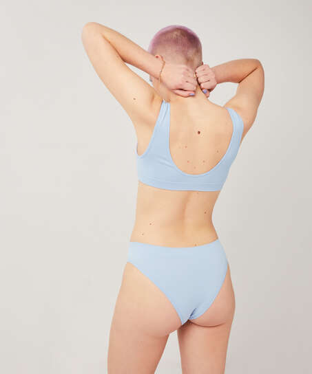 Slip br&eacute;silien &eacute;chancr&eacute; Bae, Bleu