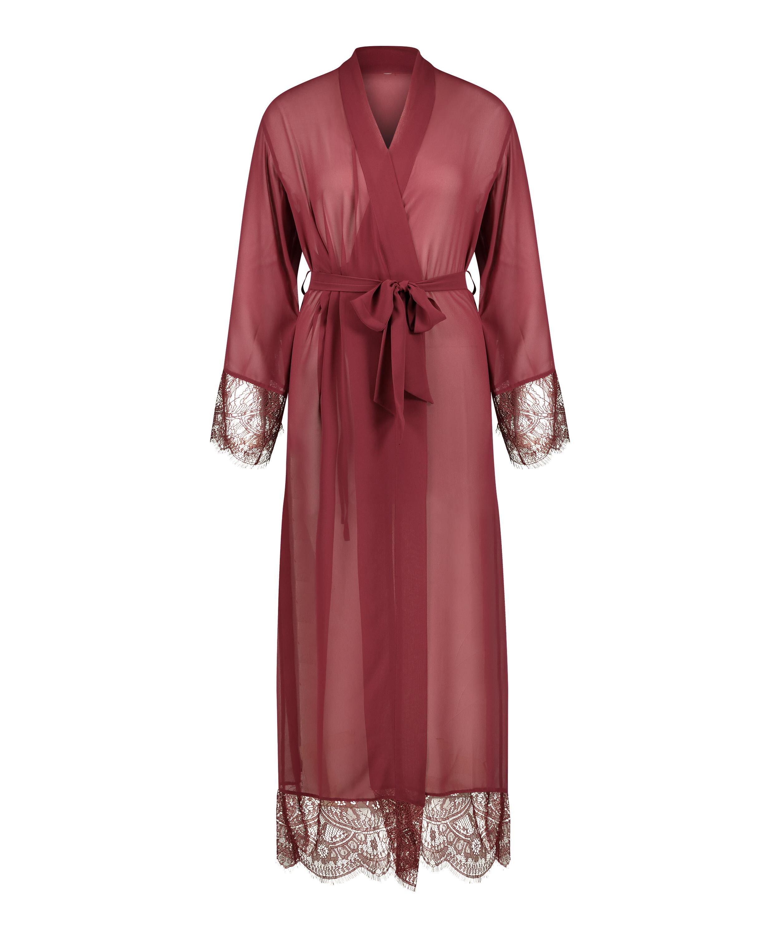 Kimono en mousseline Rebecca Mir, Rouge