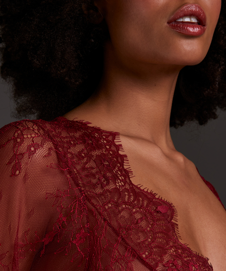 Top Allover Lace, Rouge