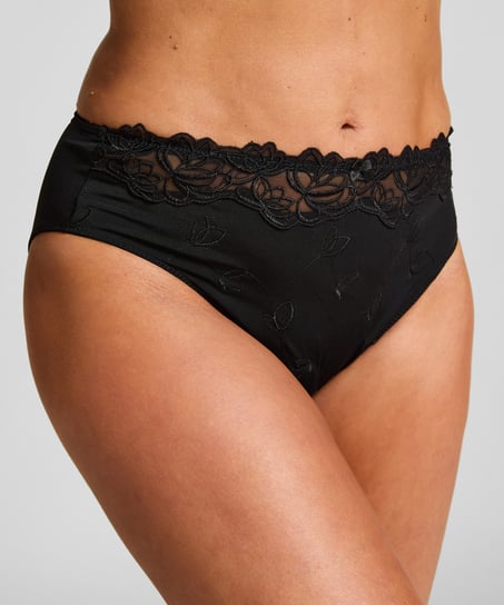 Slip taille haute Diva, Noir