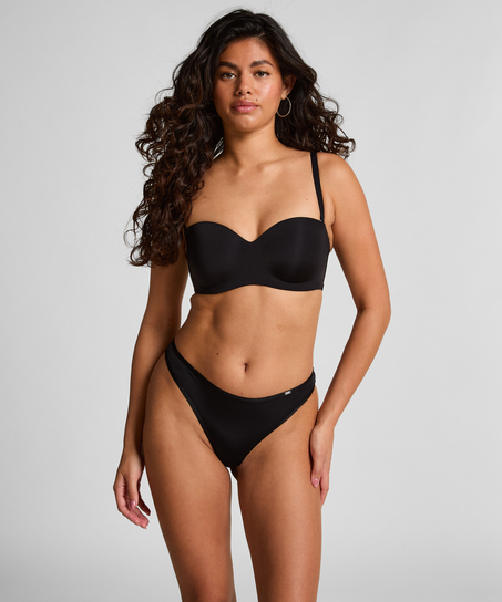 Soutien-gorge push-up sans bretelles à armatures préformé Smooth, Noir
