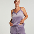 Short velours dentelle, Violet