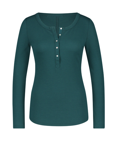 Haut de pyjama à manches longues, Bleu