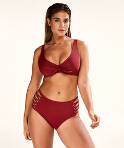 Slip de bikini taille haute Sunset Dream, Rouge