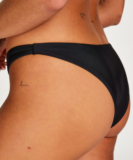 Bas de bikini échancré Juicy, Noir