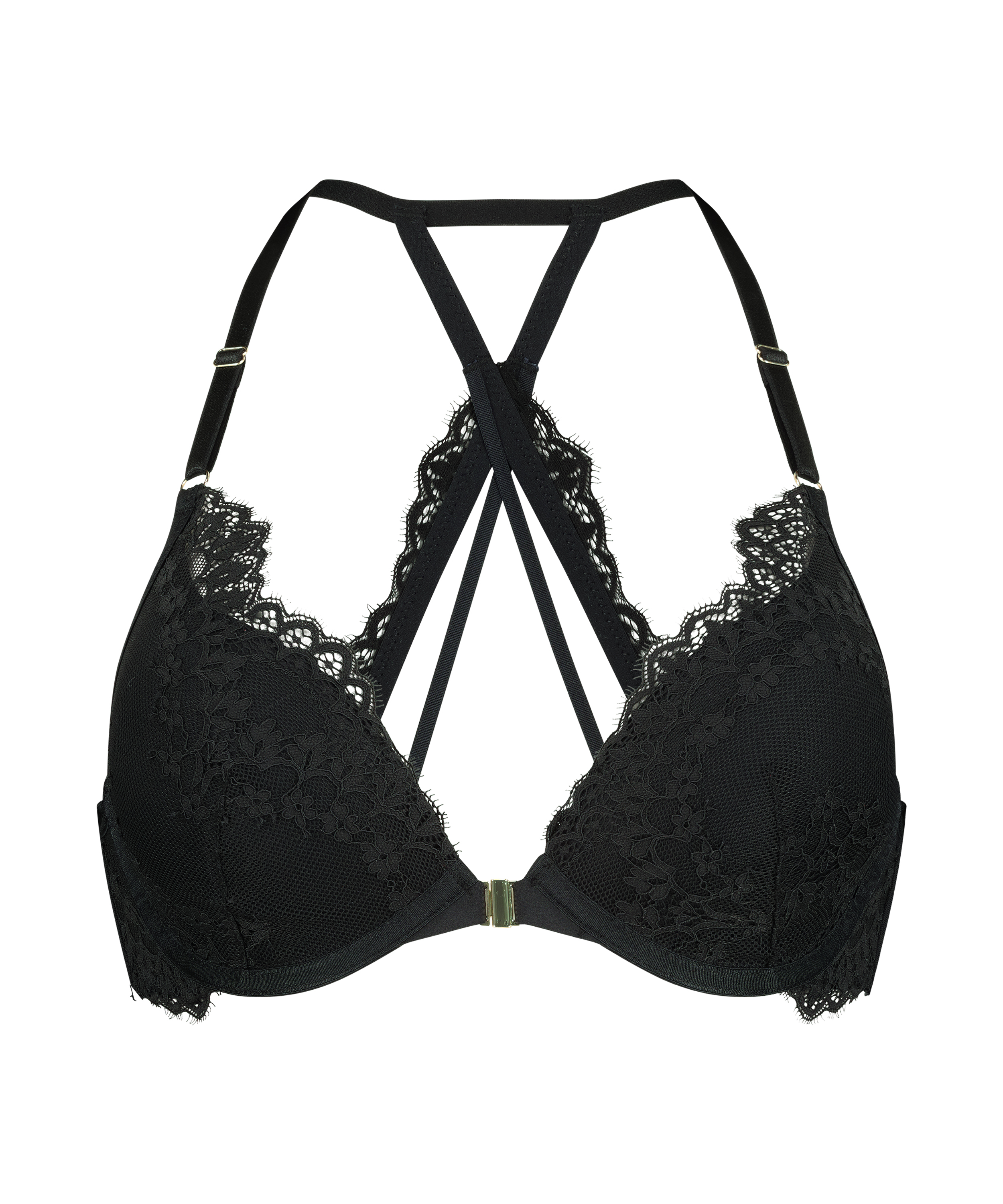 Soutien-gorge &agrave; armatures pr&eacute;form&eacute; push-up Claire, Noir, main