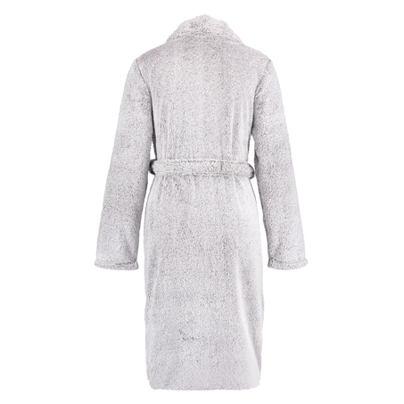 Long peignoir Fleece Glazed, Gris