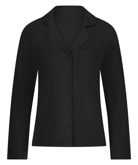 Chemise côtelée Essential, Noir
