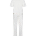 Pyjama en coton imprimé, Blanc