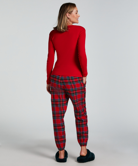 Pantalon de Pyjama Flanel, Rouge