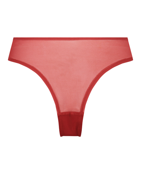 Slip brésilien Harriet à jambes hautes, Rouge