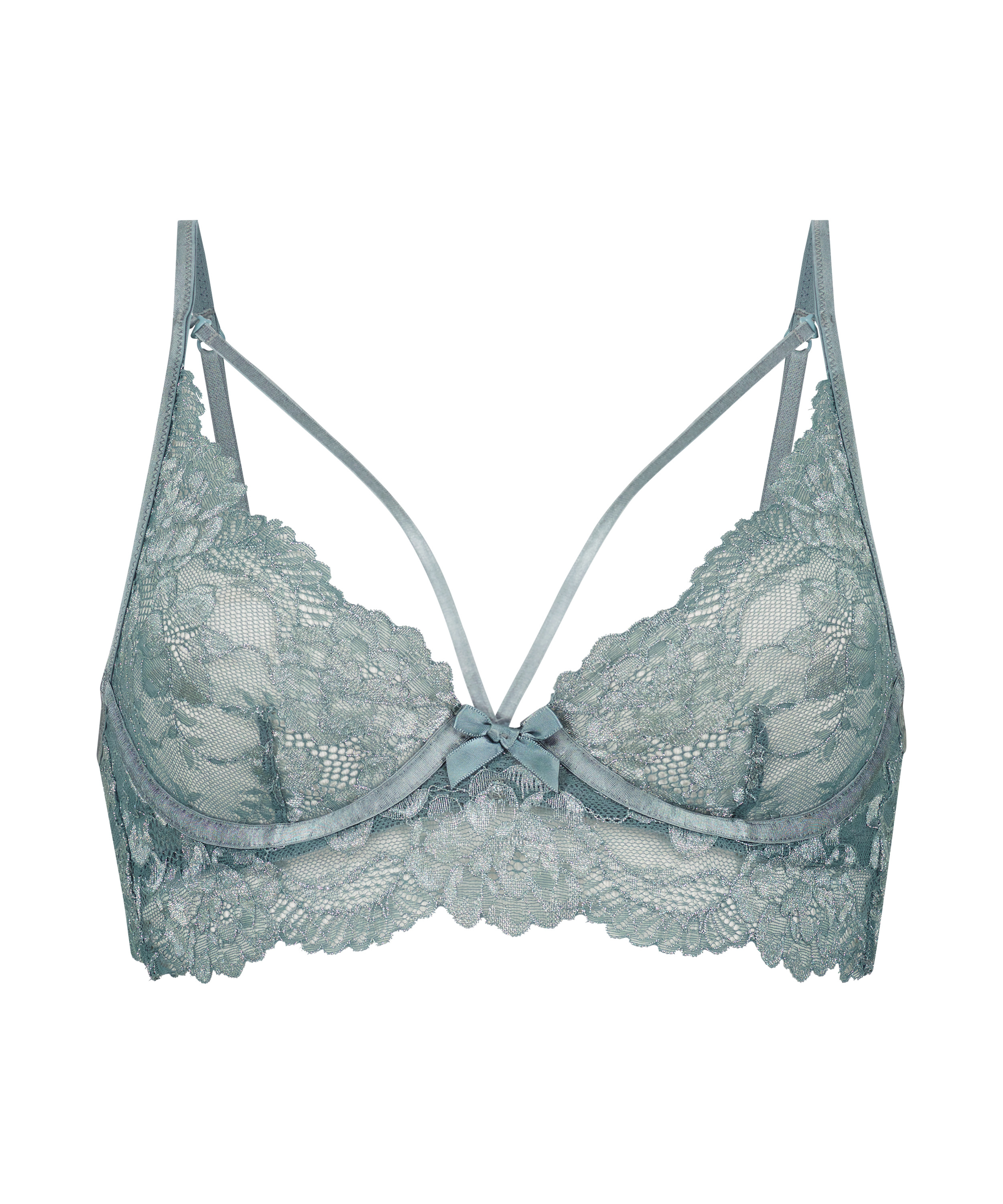 Soutien-gorge longline à armatures non préformé Meghan, Bleu, main