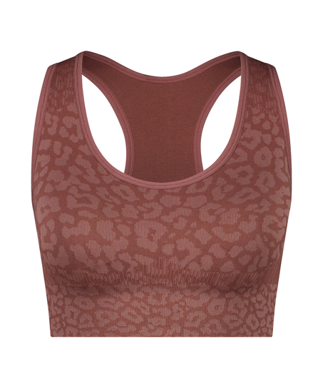 HKMX Soutien-gorge de sport sans couture, Rose