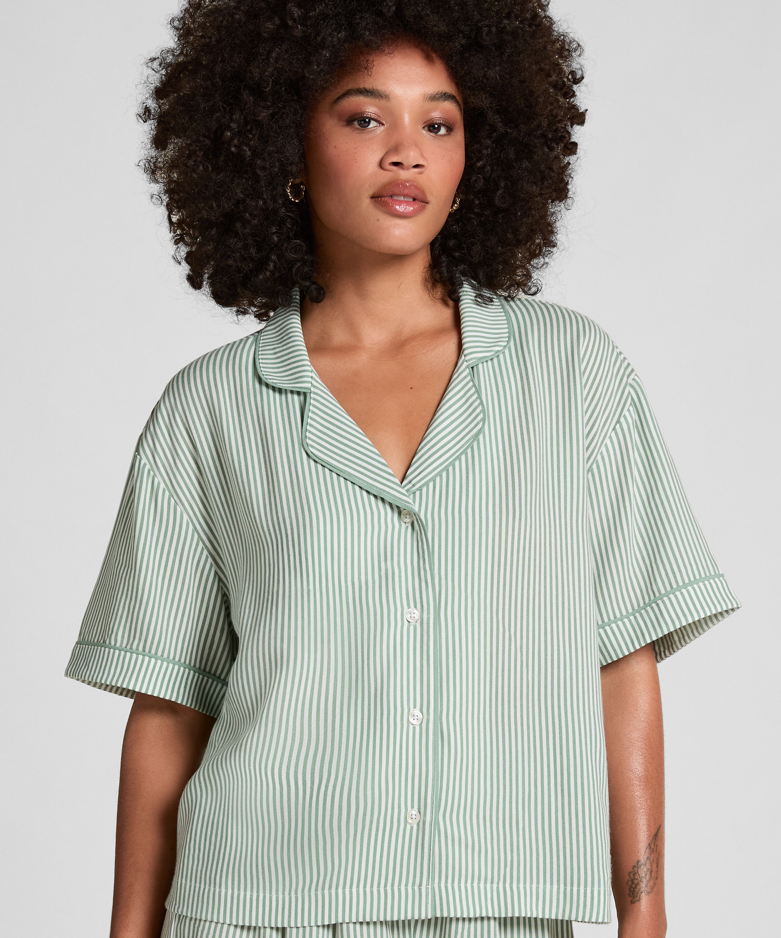 Veste tissée à manches courtes, Vert Veste tissée à manches courtes, Vert