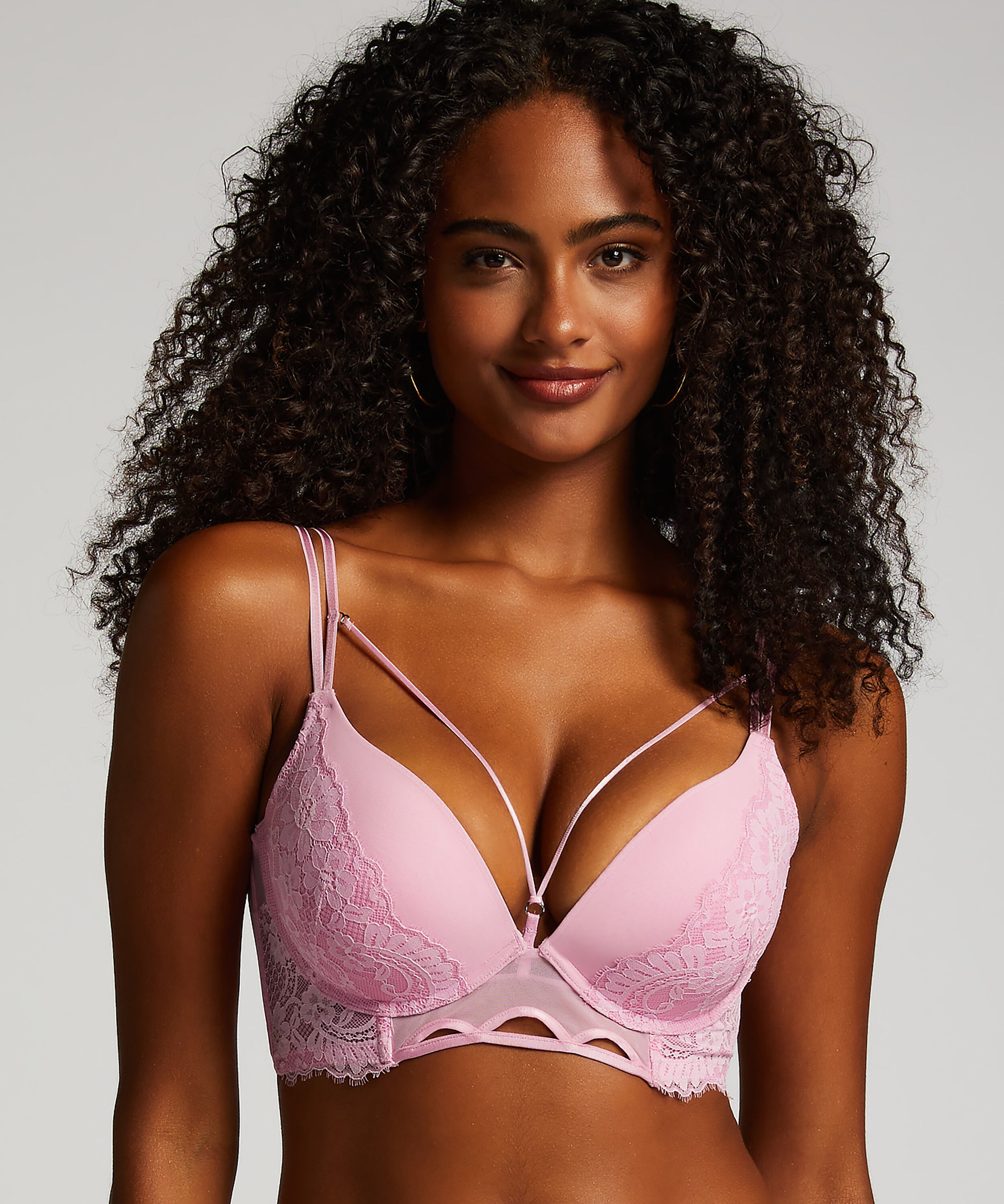 Soutien-gorge push-up à armatures préformé longline Lidia, Rose Soutien-gorge push-up à armatures préformé longline Lidia, Rose