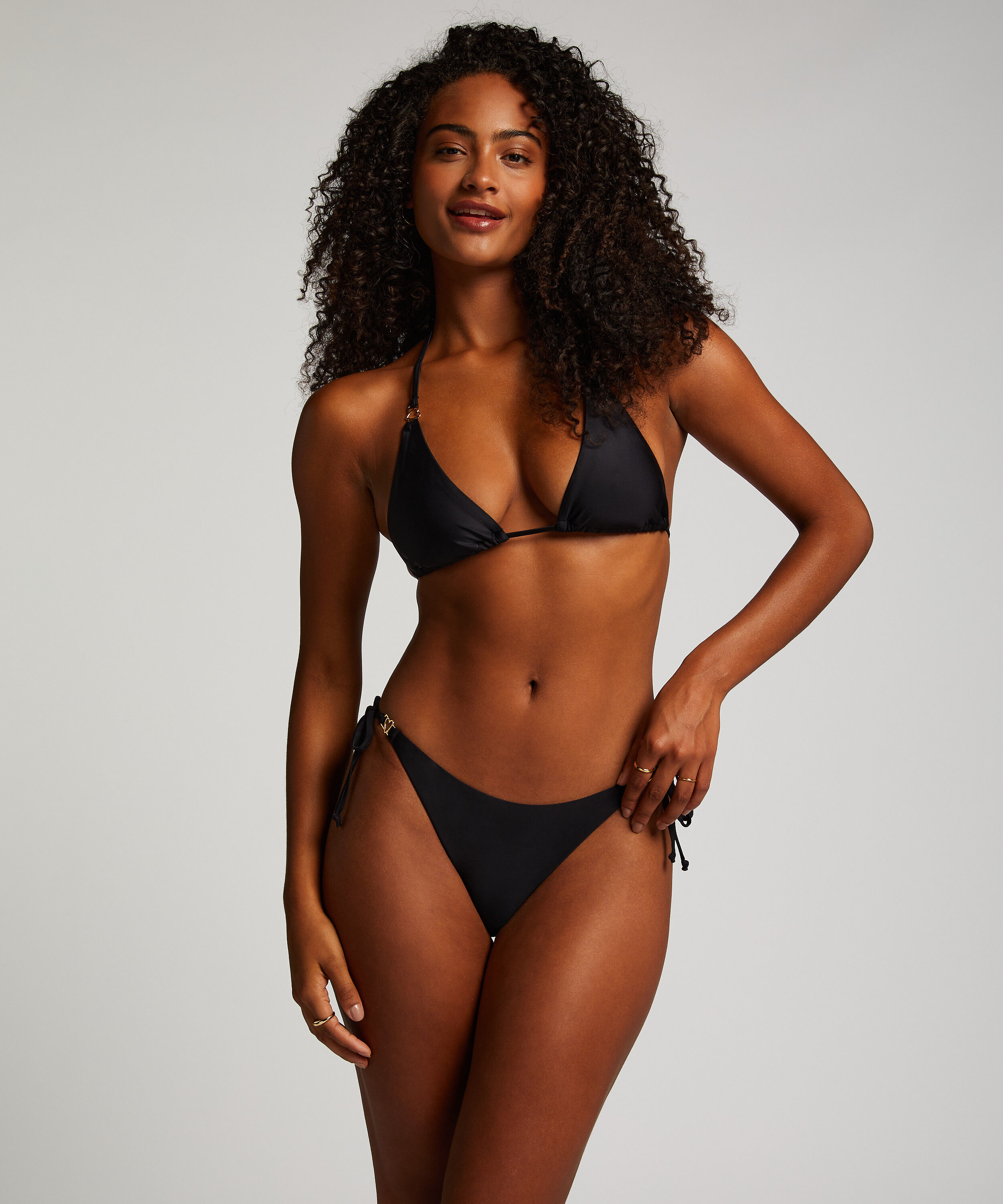 Slip de Bikini Cheeky Tanga Doha, Noir