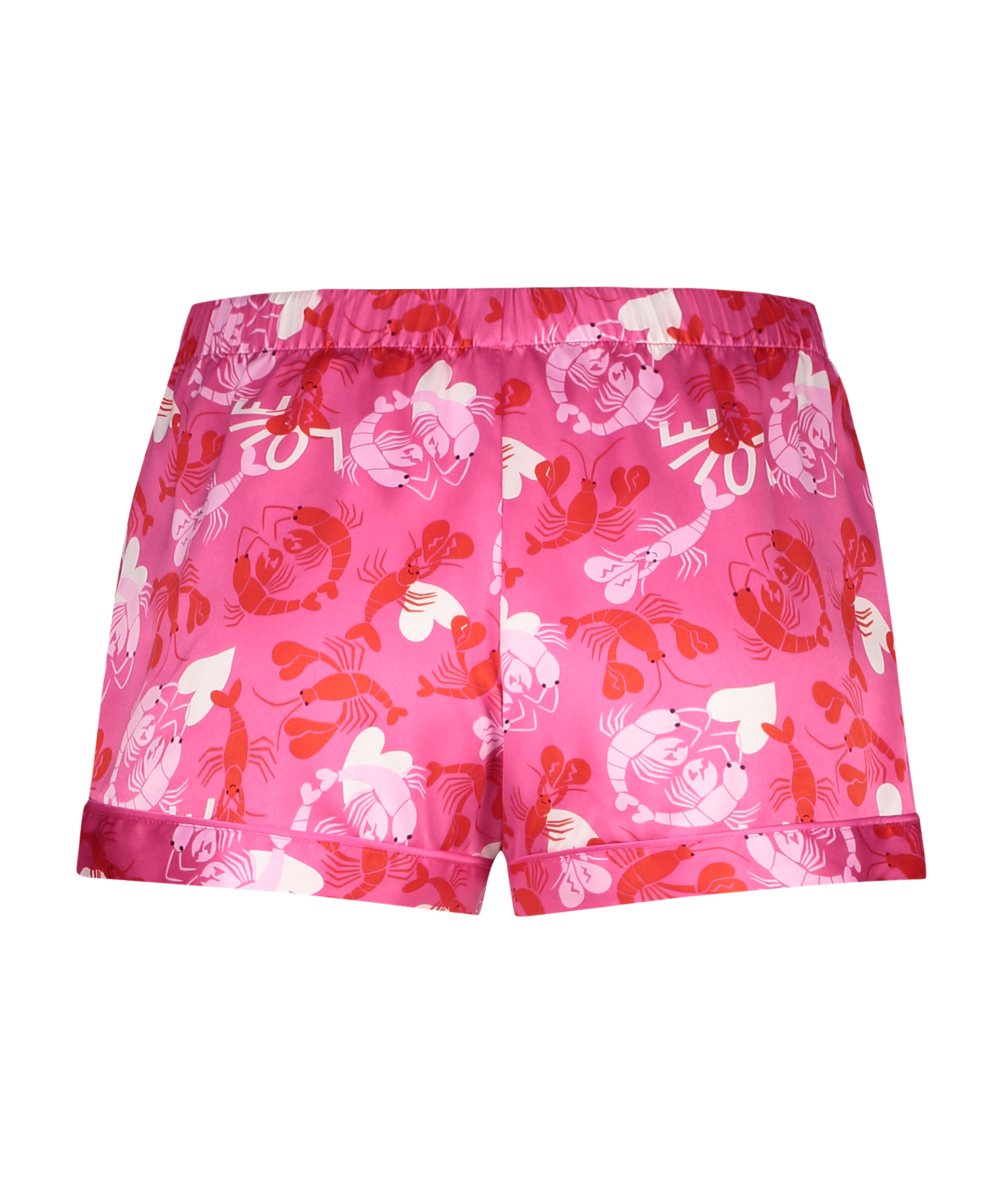 Short de pyjama Satin, Rose, main