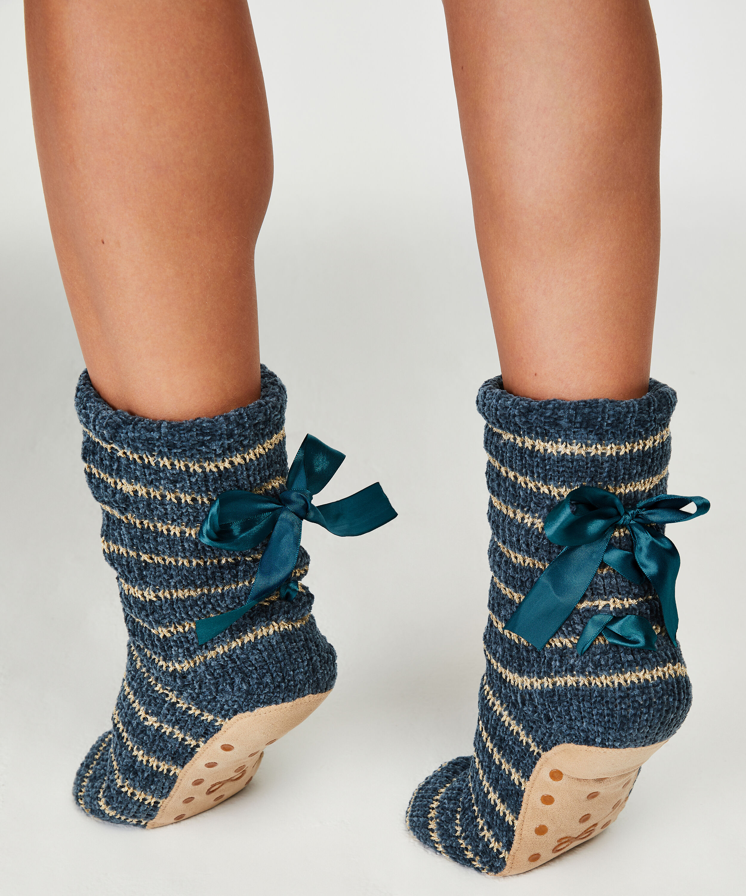 Chaussettes pour pantoufles, Bleu