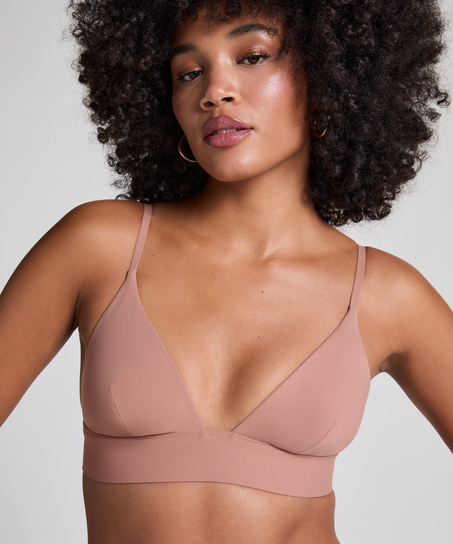 Triangle Brassière Smooth, Marron