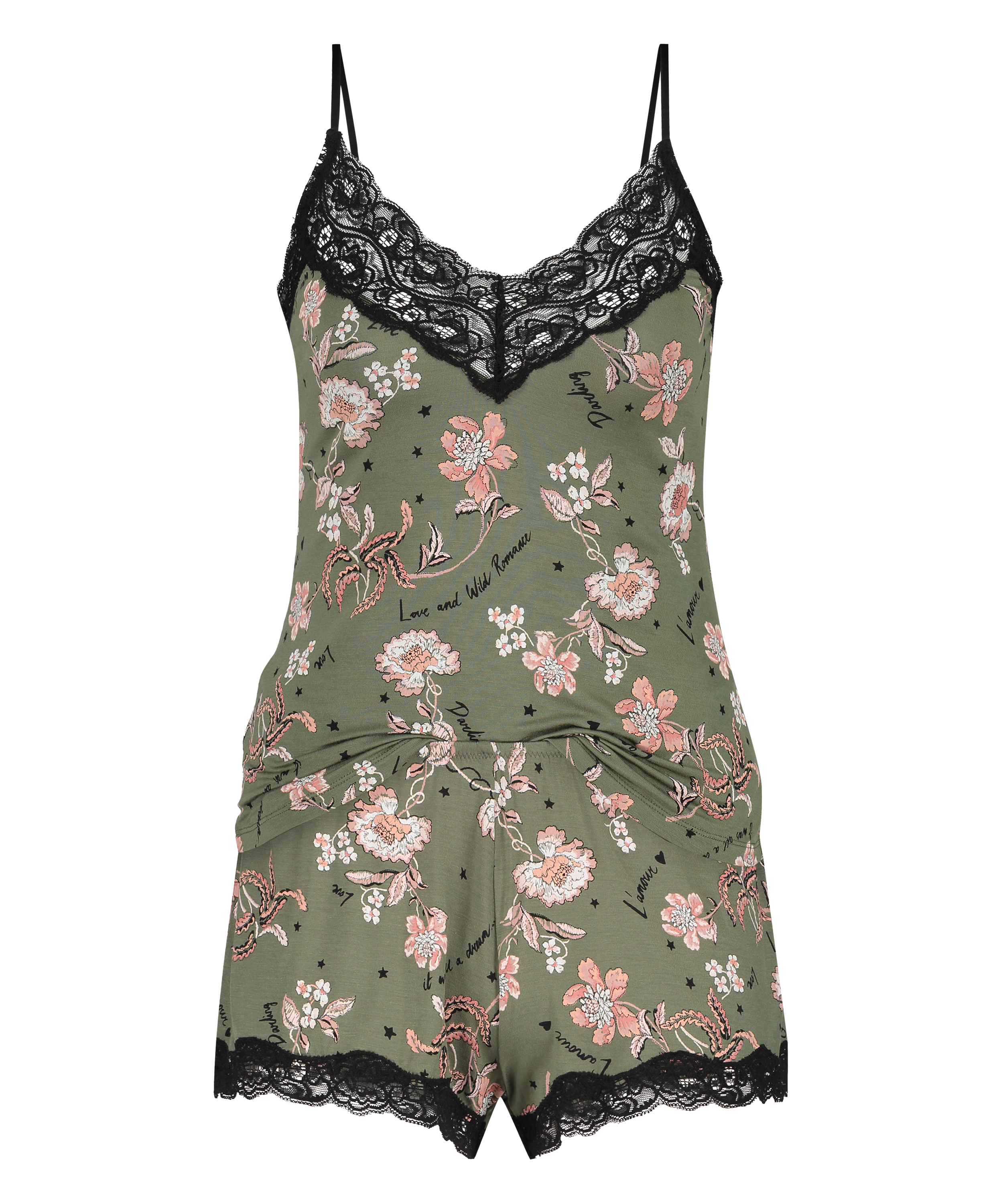 Pyjama Flower Words, Vert, main