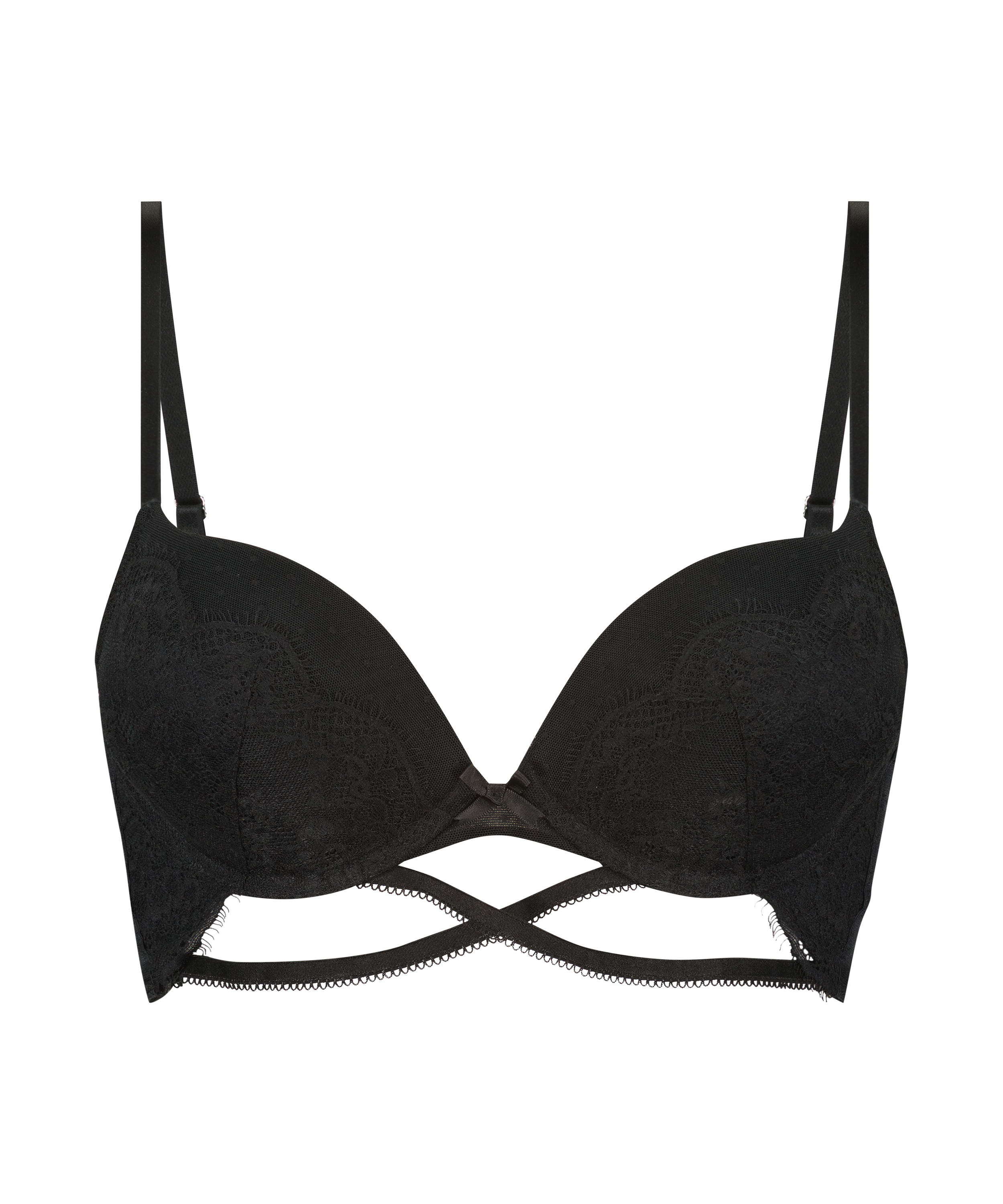Soutien-gorge moulant maximiseur Jolie, Noir, main
