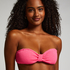 Haut de bikini bandeau Crinkle, Rose