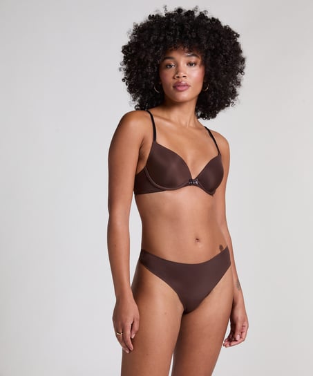 Soutien-gorge &agrave; armatures pr&eacute;form&eacute; Plunge, Marron