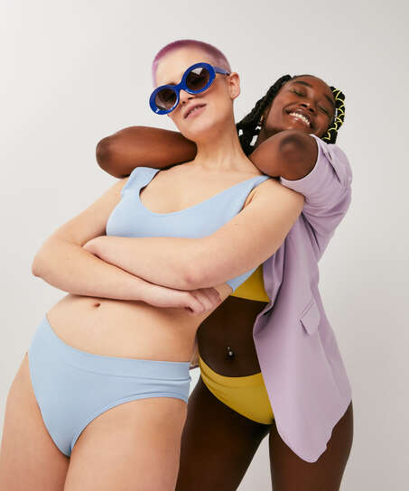 Slip br&eacute;silien &eacute;chancr&eacute; Bae, Bleu