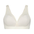 Soutien-gorge rembourré sans armatures en maille, Blanc