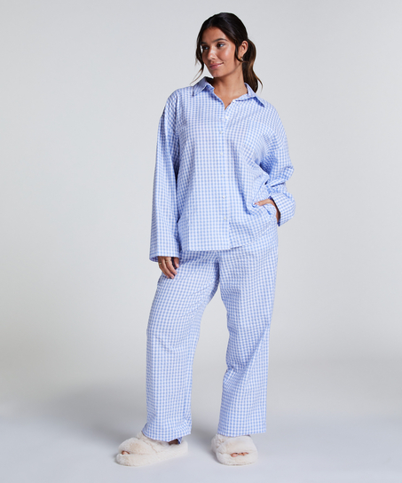 Haut de pyjama en Coton, Bleu