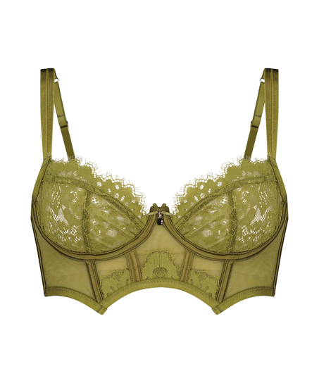 Soutien-gorge à armatures préformé longline Amelie, Vert