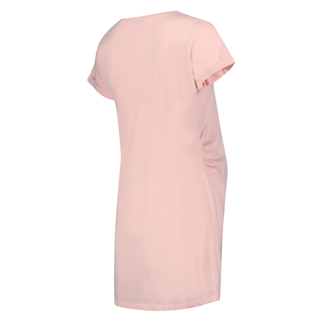 T-shirt de nuit grossesse à manches courtes, Rose