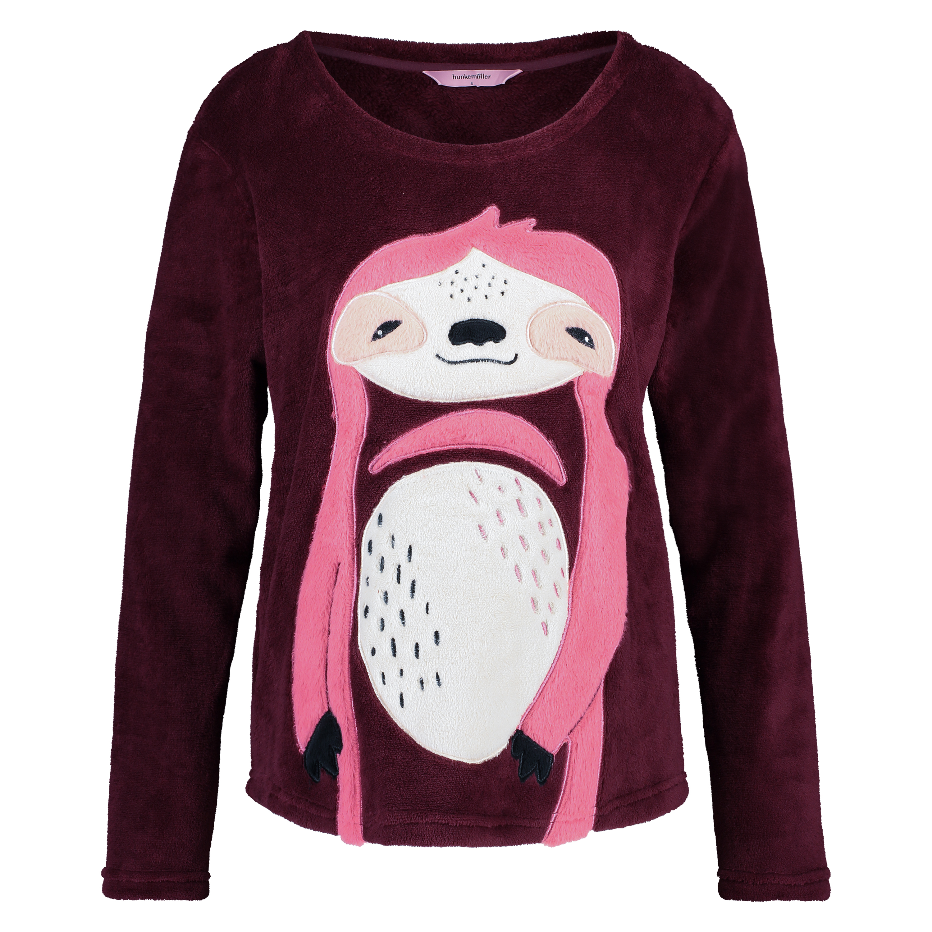 Sweat Polaire Long, Rouge, main