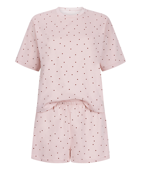 Pyjama Set Cotton Jersey Short, Rose
