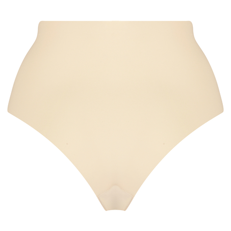 Slip brésilien taille haute Invisible, Beige