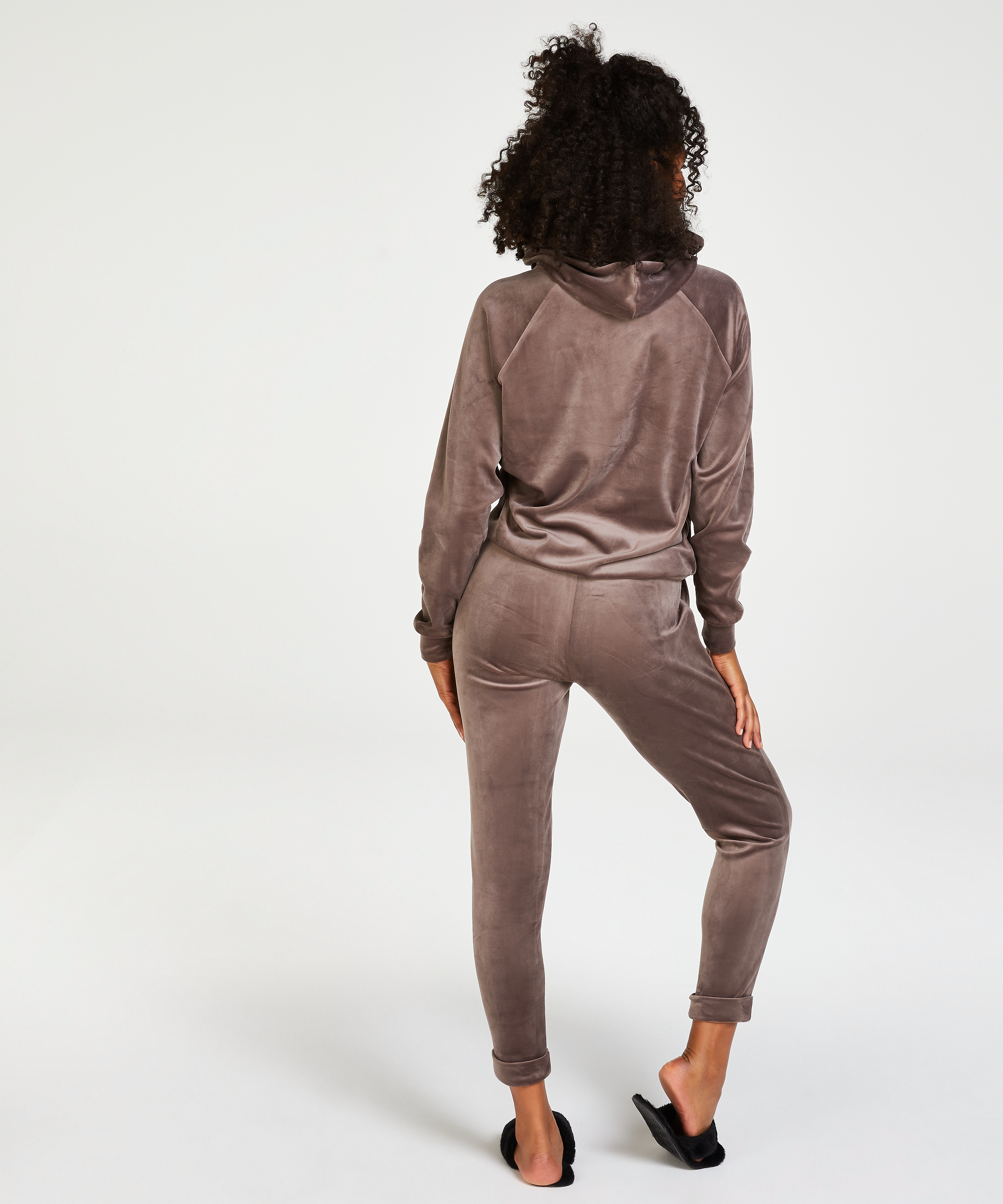 Pantalon de jogging Velours, marron, main