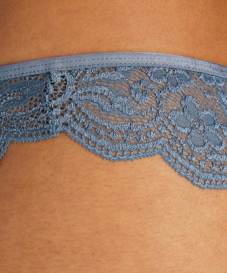 High leg Brazilian, Bleu