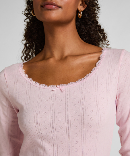 Haut de pyjama Pointelle, Rose