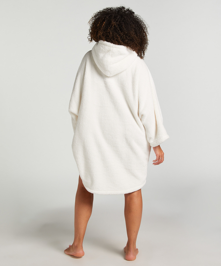 Robe polaire Snuggle Lounge, Blanc