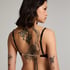 Soutien-gorge à armatures préformé Transparent Back Multiway, Noir