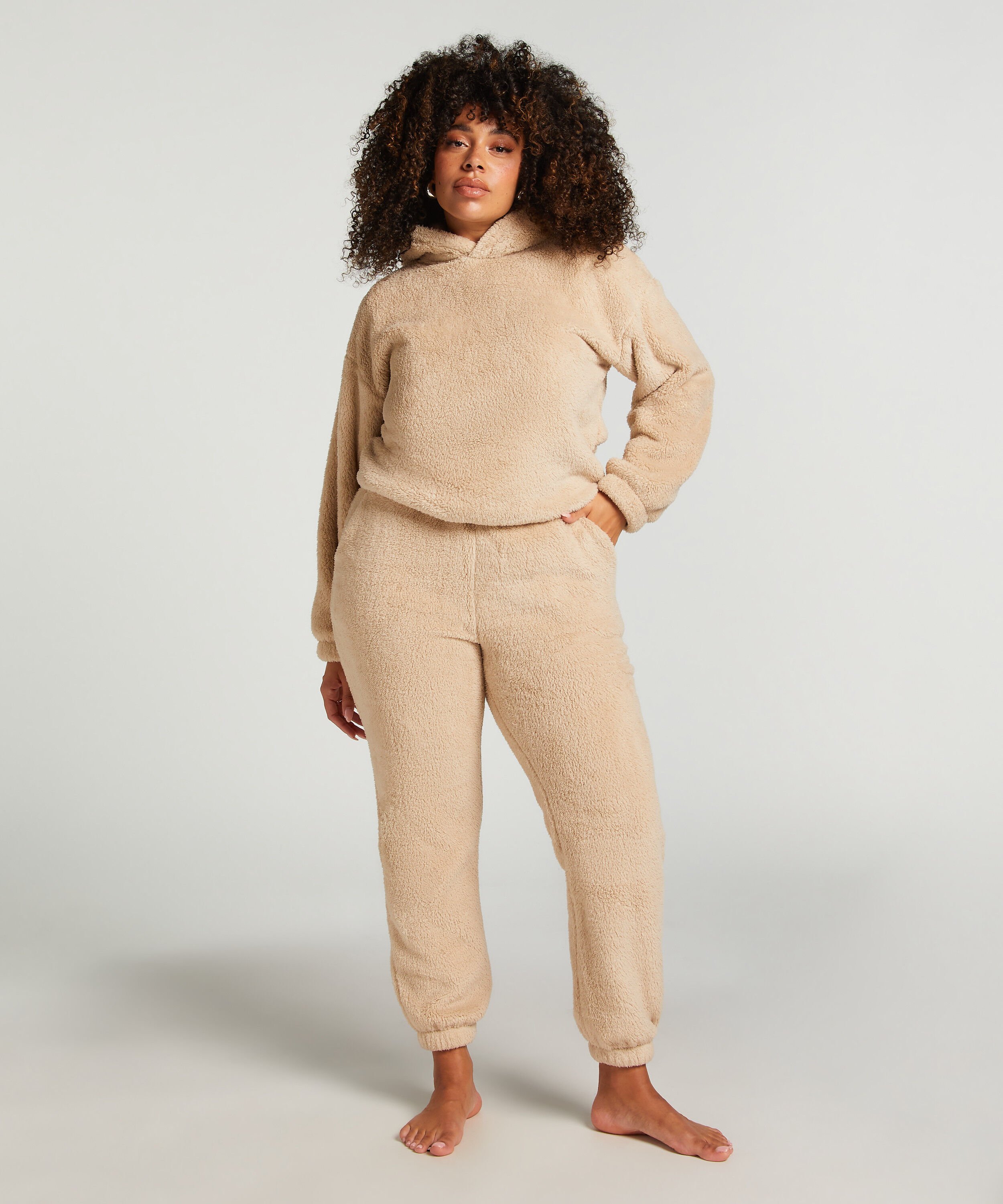 Pantalon de jogging polaire Snuggle, Beige Pantalon de jogging polaire Snuggle, Beige