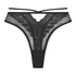 Slip brésilien taille haute Mila, Noir