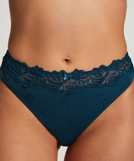 Slip taille haute Diva, Bleu