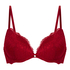 Soutien-gorge &agrave; armatures pr&eacute;form&eacute; push-up Marine, Rouge