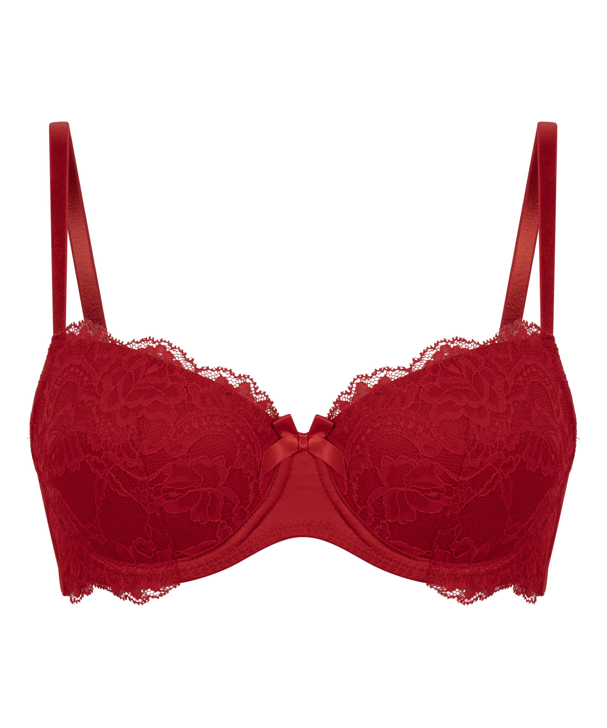Soutien-gorge à armatures préformé Teddy, Rouge, main
