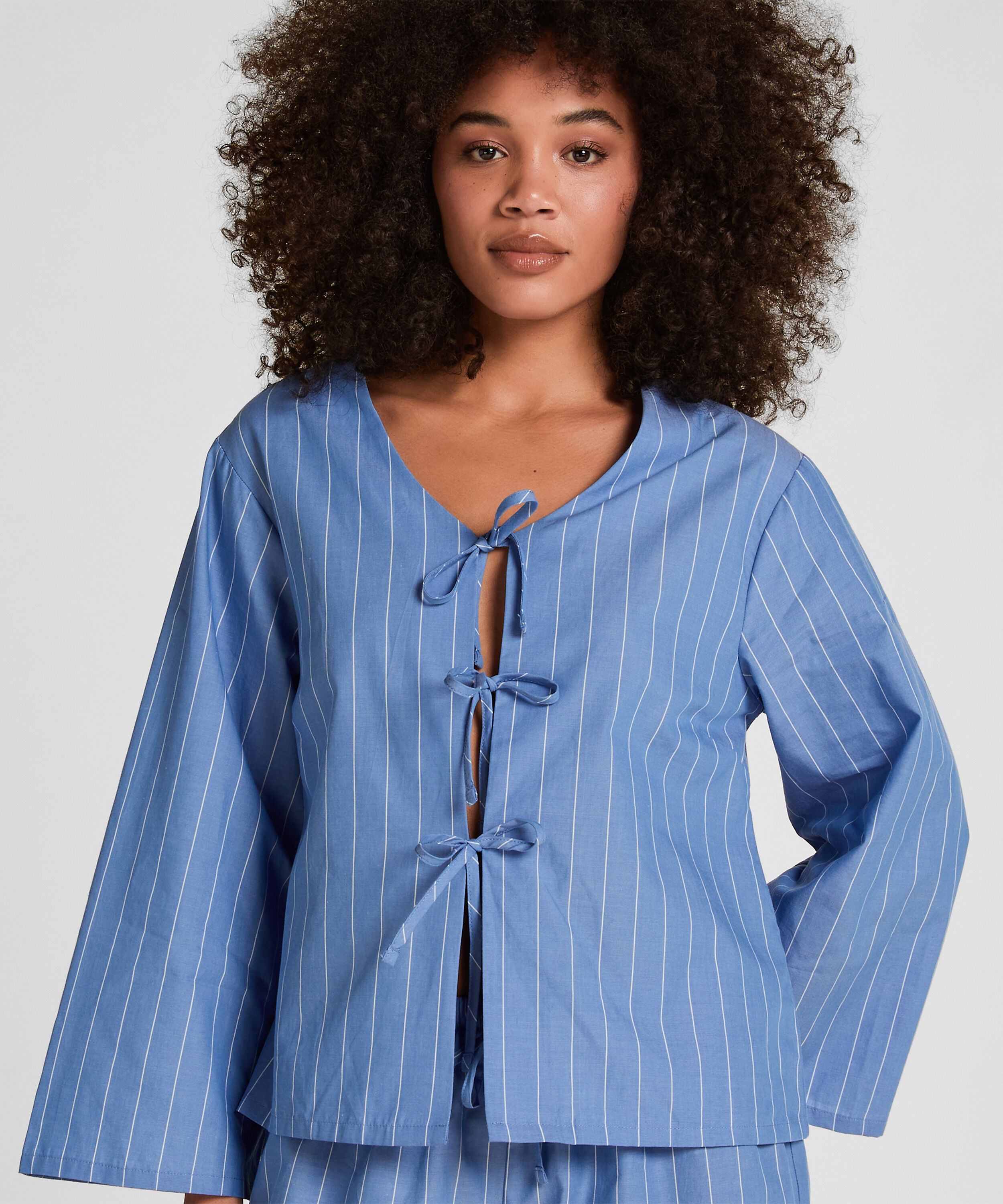Veste de Pyjama Rayée, Bleu Veste de Pyjama Rayée, Bleu