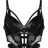 Soutien-gorge à armatures longline push-up préformé Nadia, Noir