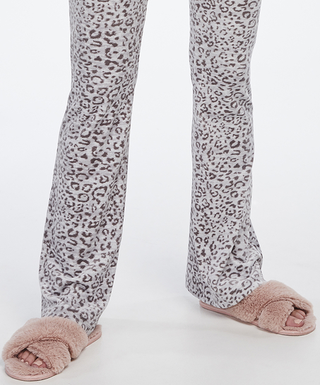 Sandales imitation fourrure Crossed, Rose