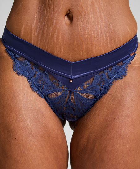 String jambe haute Grace, Bleu